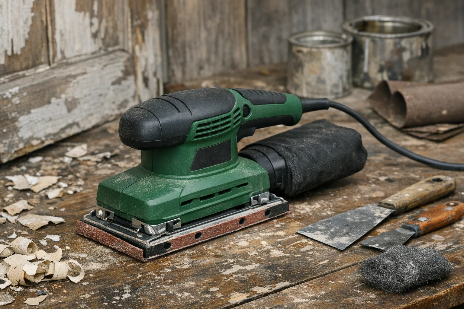 Schwingschleifer fuer Lackentfernung und Renovierung