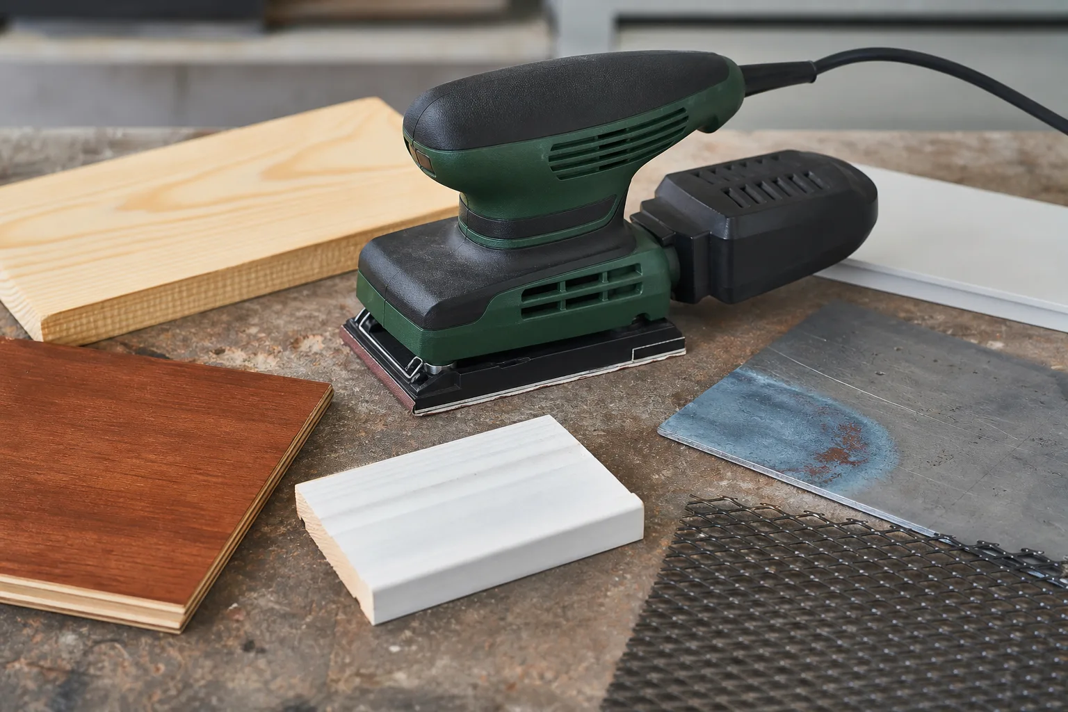 Schwingschleifer Anwendungen: Holz, Lack, Metall und andere Materialien bearbeiten